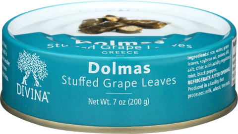 Divina 
Dolma Grape Leaves Stfd, 7 OZ