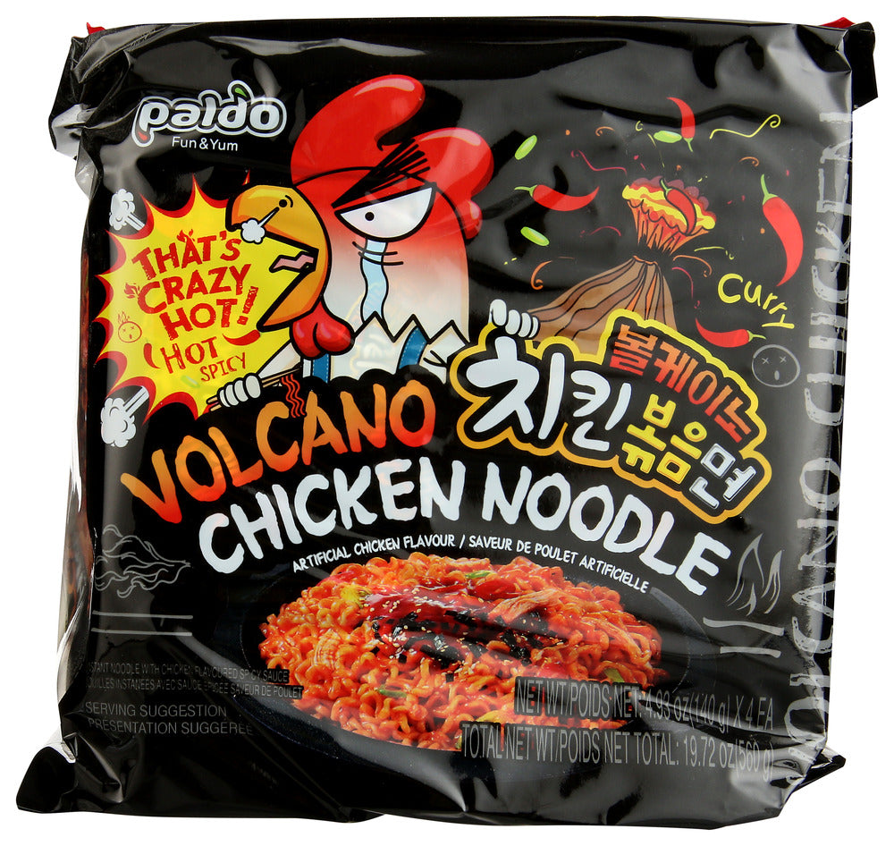 Paldo Noodles Volcano 4Pk, 19.72 OZ.