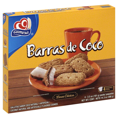 GAMESA COOKIE BARRAS DE COCO - 14.3 OZ