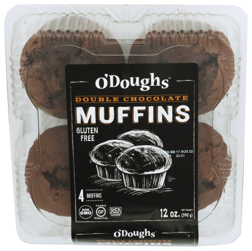 Odoughs Muffins Chocolate Double, 12 OZ.