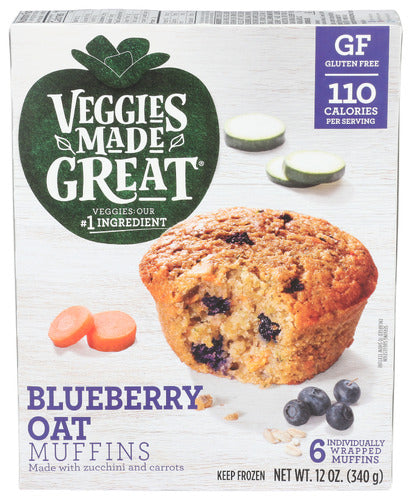VEGGIES MADE GREAT MUFFIN BLUEBERRY OAT 6CT - 12 OZ