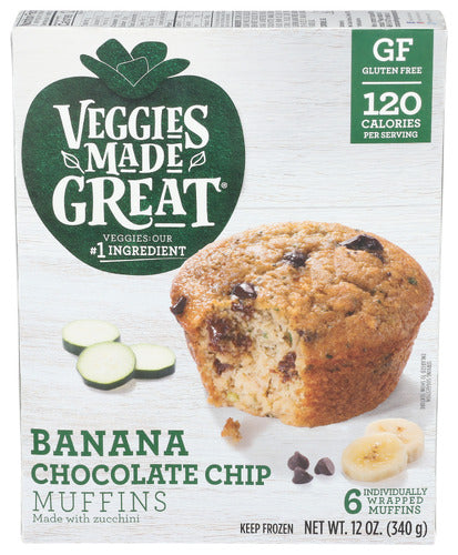 VEGGIES MADE GREAT MUFFIN BANANA CHCCHP 6CT - 12 OZ