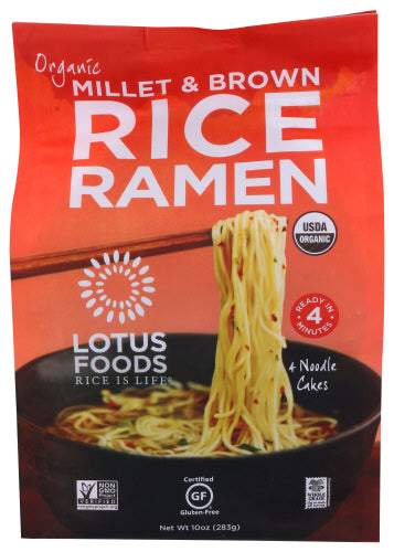 LOTUS FOODS RICE RAMEN 4PK MILLET BR - 10 OZ