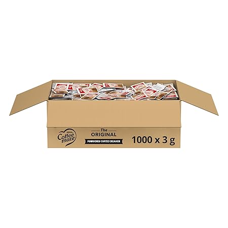 Nestle Coffee mate Coffee Creamer, Original, Non Dairy Powder Creamer Singles Packets, 3g Powdered Packets (Pack of 1000)