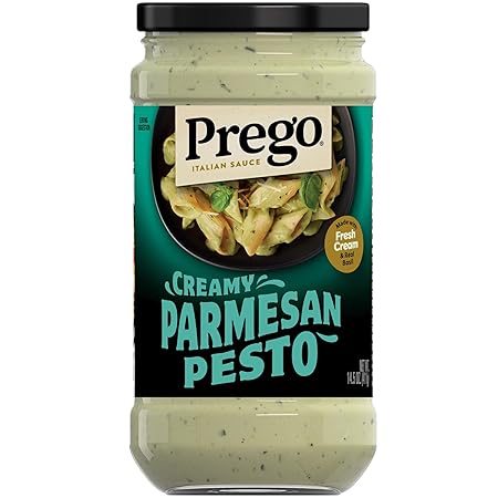 Prego Creamy Parmesan Pesto Pasta Sauce, 14.5 oz Jar