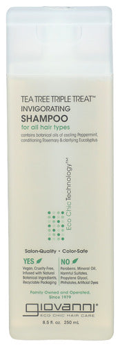 GIOVANNI COSMETICS SHAMPOO EC TEA TREE - 8.5 FO