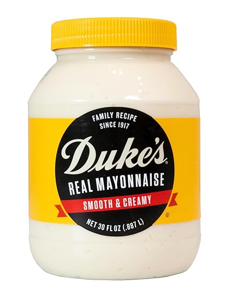Duke’s Real Mayonnaise Jar – Original Smooth & Creamy Taste, 30 Ounce (Pack of 1)