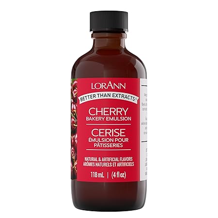 Lorann Oils Cherry Bakery Emulsion: Perfect for Enhancing Fruit Undertones in Baked Goods, Gluten-Free, Keto-Friendly, Cherry Extract Alternative Essential for Your Kitchen