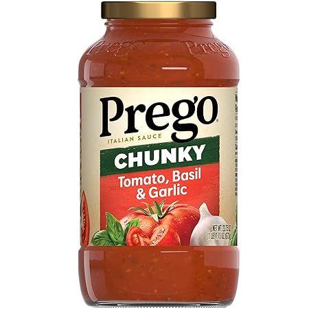 Prego Chunky Tomato, Basil and Garlic Pasta Sauce, 23.75 oz Jar