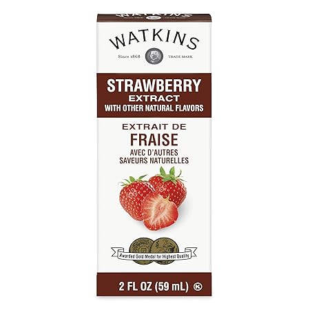Watkins Strawberry Extract with other Natural Flavors, 2 oz. Bottles, Pack of 6 (Packaging May Vary)