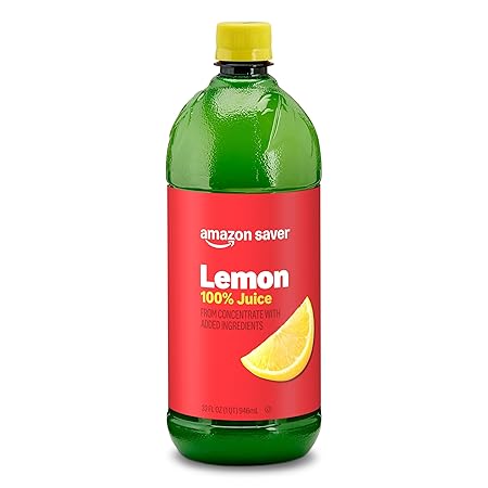 Amazon Saver, Lemon Juice, 100% Juice, 32 Fl Oz (Previously Happy Belly, Packaging May Vary)