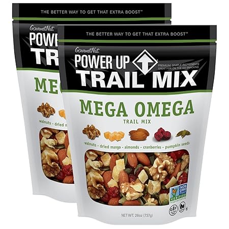 Gourmet Nut Power Up Trail Mix Mega Omega 26 Ounce (2 Pack)