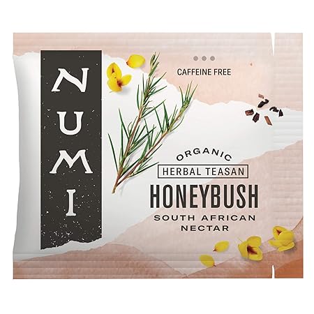 Numi Organic Tea Honeybush, 100 Count Box of Tea Bags, Herbal Teasan (Packaging May Vary)