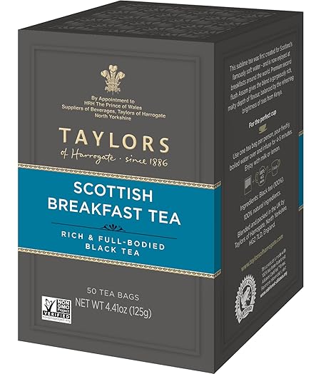 Taylors of Harrogate Scottish Breakfast, 50 Teabags (Pack of 6)