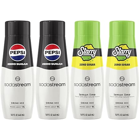 SodaStream® Pepsi® Starry® Zero Sugar Beverage Mix Variety Pack (440ml, Pack of 4)