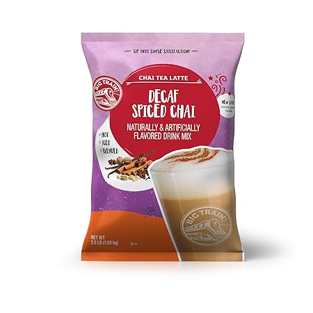 Big Train Decaf Spiced Chai Tea Latte Beverage Mix, 3.5 Pound (Pack of 1)