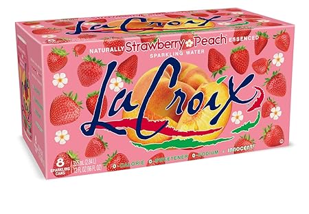 LaCroix Sparkling Water, Strawberry Peach, 12 Fl Oz (pack of 8)