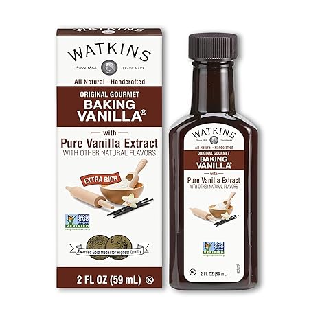 Watkins All Natural Original Gourmet Baking Vanilla with Pure Extract, 2 fl. oz. Bottle, 1-Pack