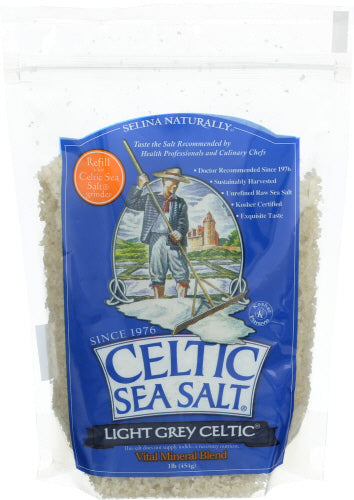 Celtic
Sea Salt Lt Grey Pouc, 1 LB.