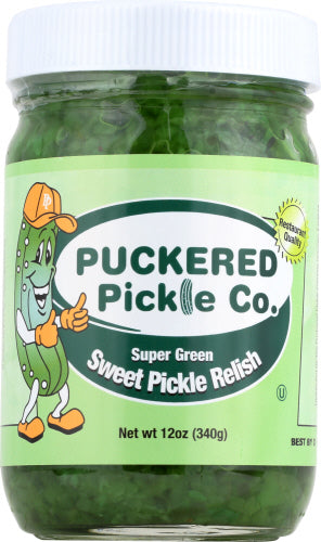 Puckered Pickle Relish Pckl Green Sprswt, 12 OZ.