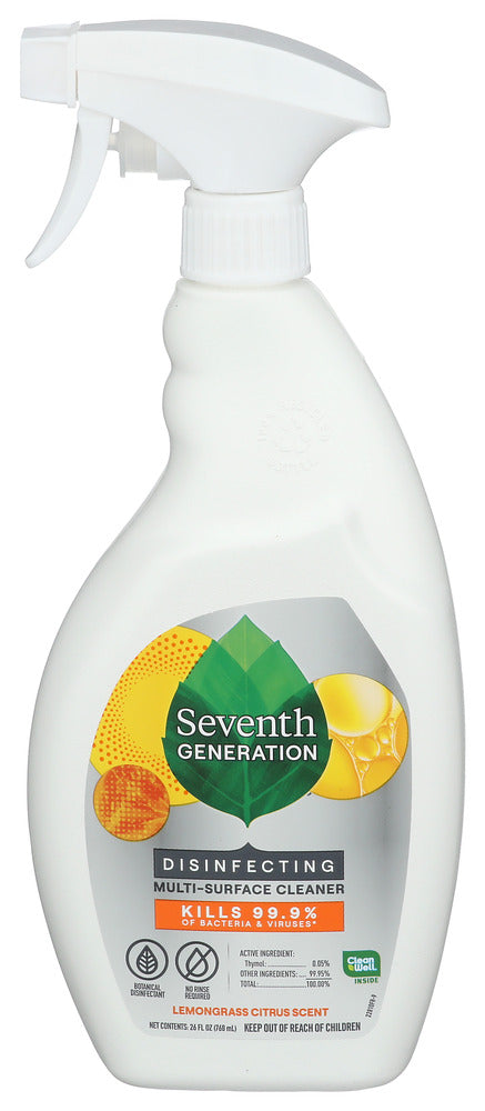 SEVENTH GENERATION CLEANER DIS MULTI LMNGRSS - 26 OZ