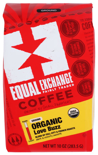 EQUAL EXCHANGE COFFEE LOVEBUZZ GRND ORG - 10 OZ
