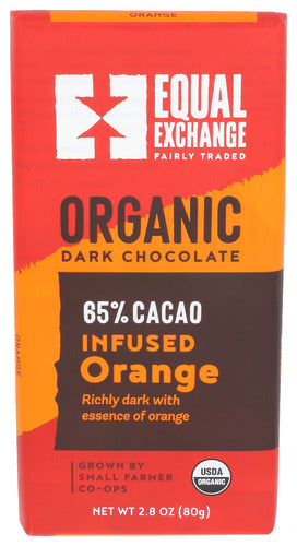 EQUAL EXCHANGE CHOC BAR DK ORANGE ORG - 2.8 OZ