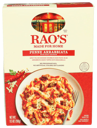 Raos Sausage Spcy Itln Arrbbta, 9.5 OZ.