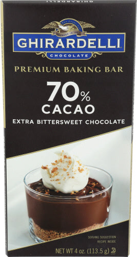 GHIRARDELLI CHOC BKNG BAR 70 EX BTTRSWT - 4 OZ