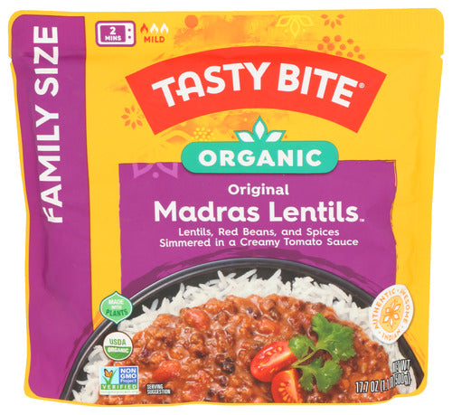 TASTY BITE LENTILS MADRAS FAMILY SIZE - 17.7 OZ