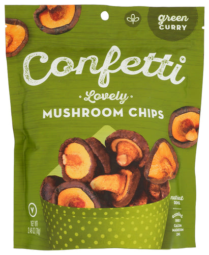 Confetti
Chips Mushrm Green Curry, 2.46 OZ.