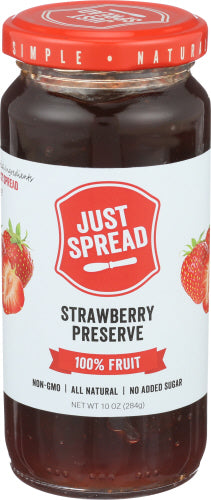 JUST SPREAD PRESERVE 100PCT FRT STRWB - 10 OZ