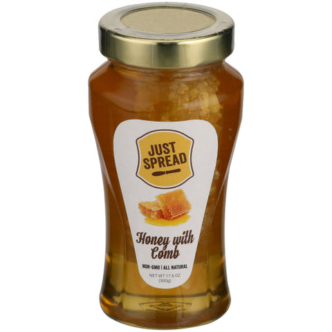 JUST SPREAD HONEY WILDFLOWER W COMB - 17.6 OZ