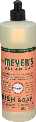 MRS MEYERS CLEAN DAY SOAP DISH LIQ GERANIUM - 16 OZ