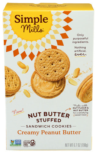 SIMPLE MILLS COOKIES SANDWICH PNT BTR - 6.7 OZ