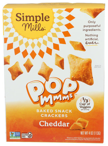 SIMPLE MILLS CRACKERS CHEDDAR - 4 OZ