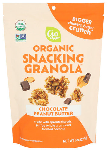 GO RAW GRANOLA CHOC PEANUT BTTR - 8 OZ