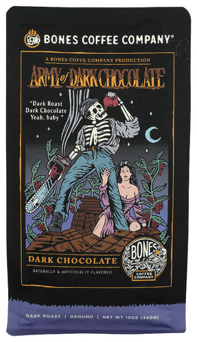 BONES COFFEE COMPANY COFFEE GRND ARMY DK CHOC - 12 OZ