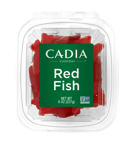 No Label Eb Candy Red Fish Tub, 8 OZ.