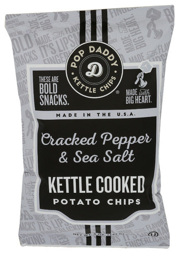 POP DADDY POPCORN & PRETZ CHIPS POTATO CRACKED PPR - 5 OZ