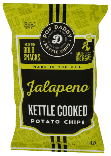 POP DADDY POPCORN & PRETZ CHIPS POTATO JALAPENO - 5 OZ