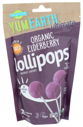 YUMEARTH POPS ELDERBERRY - 3.3 OZ