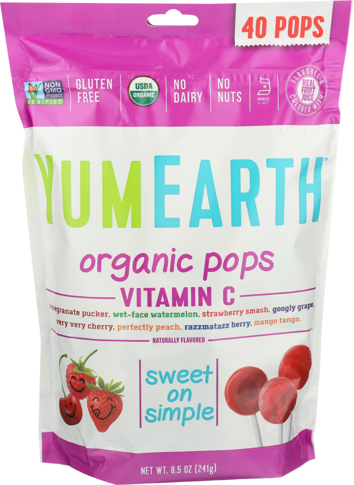 YUMEARTH POPS VIT C FMLY BAG - 8.7 OZ
