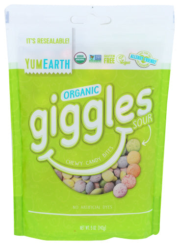 YUMEARTH CANDY SOUR GIGGLES ORG - 5 OZ