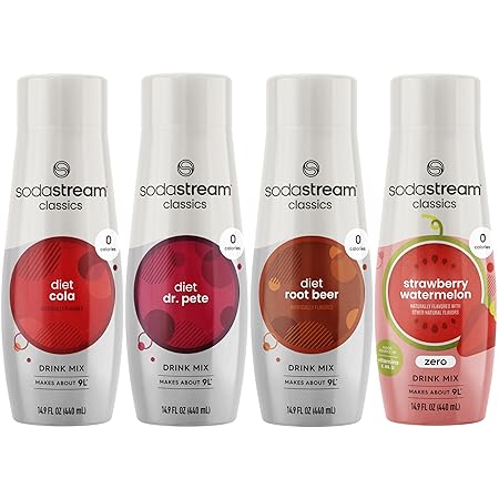 SodaStream Flavoring Diet Variety Pack Usa, 14.9 Fl Oz (Pack of 4)