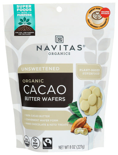 Navitas Wafers Butter Cacao Org, 8 OZ.