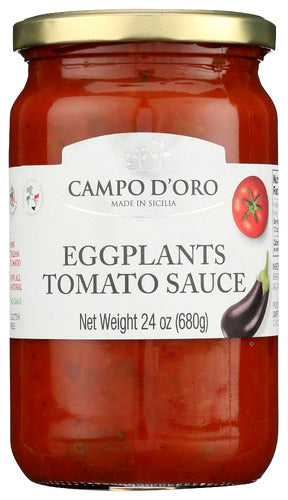 Campo Doro 
Sauce Tomato Eggplants, 24 OZ.