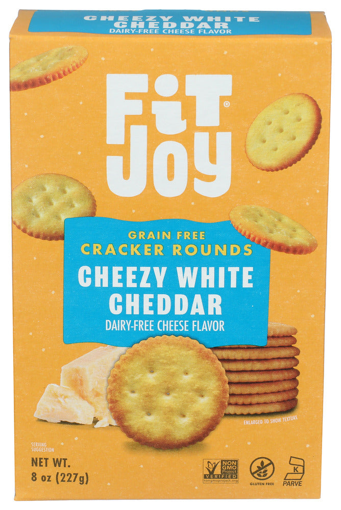 FITJOY CRACKER WHITE CHEDDAR - 8 OZ