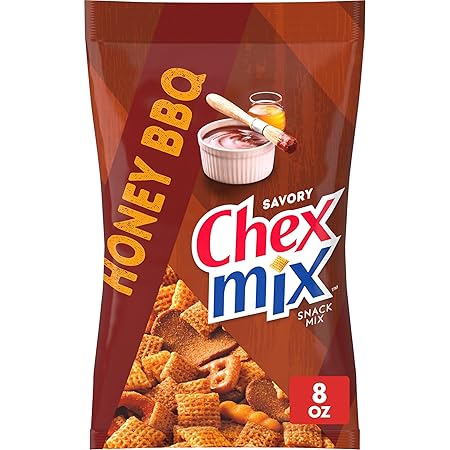 Chex Mix Snack Mix, Honey BBQ, Snack Bag, Snacks, 8 oz