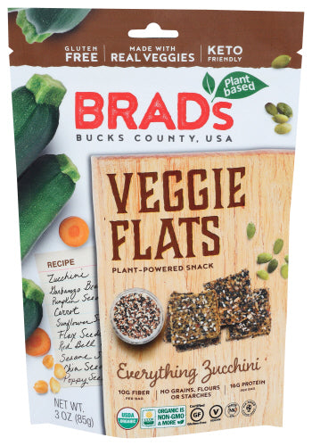 BRADS PLANT BASED FLATS VEGGIE ZUCCHINI - 3 OZ